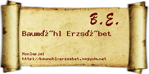 Baumöhl Erzsébet névjegykártya